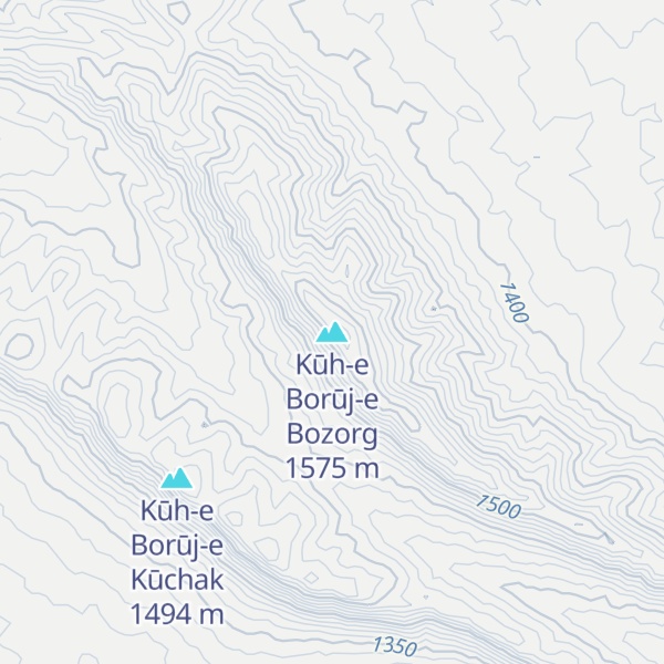 Map of Kūh-e Borūj-e Bozorg