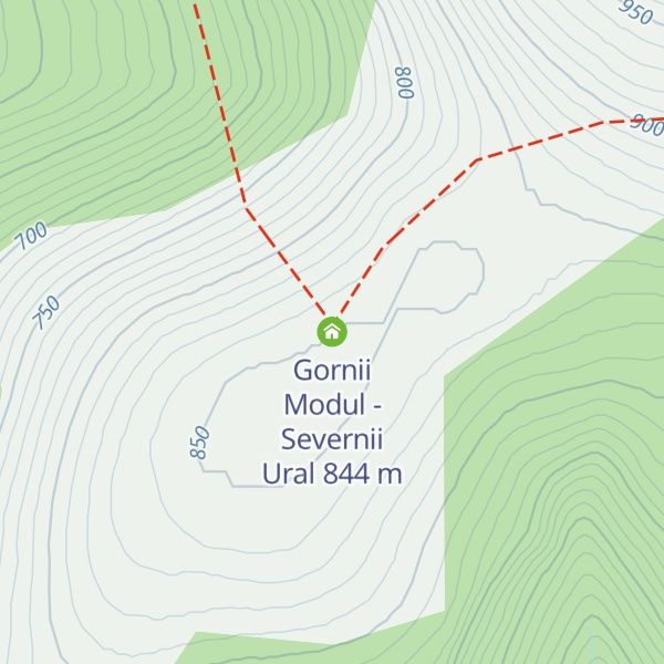 Map of Gornii Priyut "Severnii Ural - Pod Tulimom"
