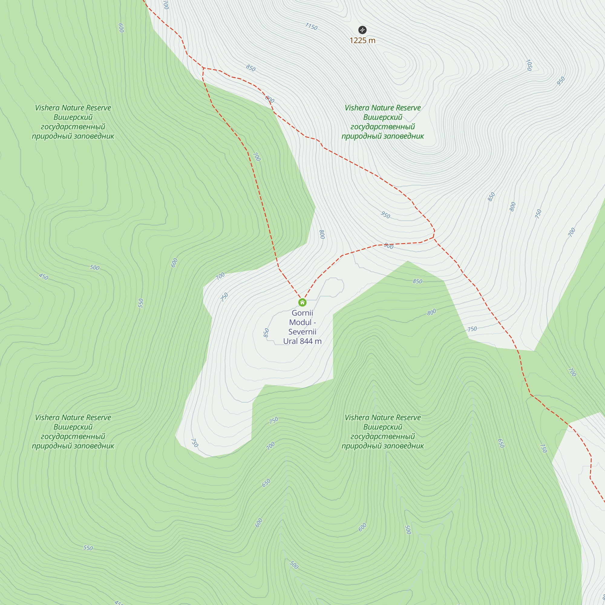 Gornii Modul - Severnii Ural map