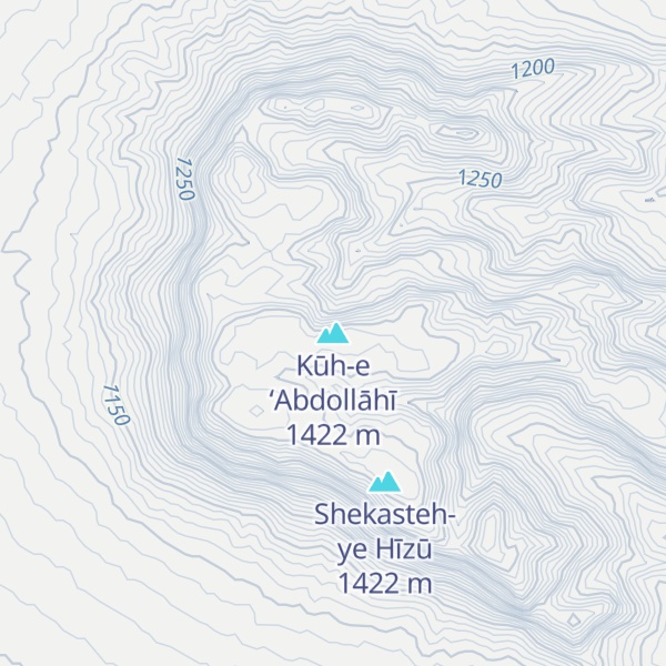 Map of Kūh-e ‘Abdollāhī