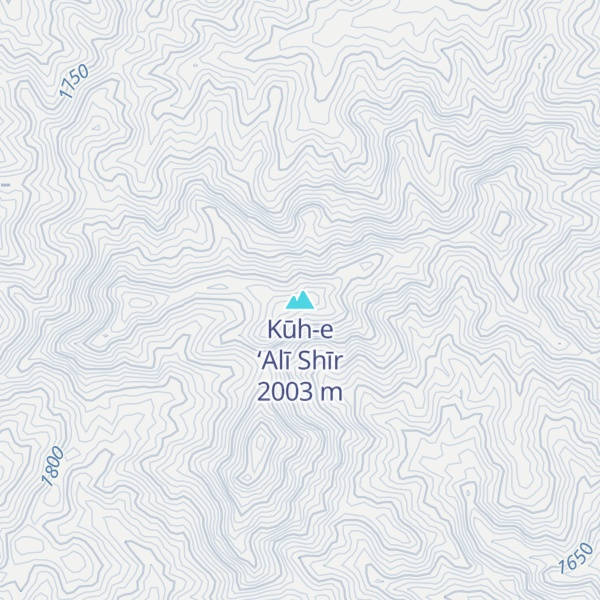Map of Kūh-e ‘Alī Shīr