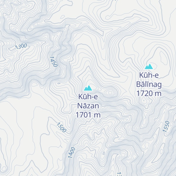 Map of Kūh-e Nāzan