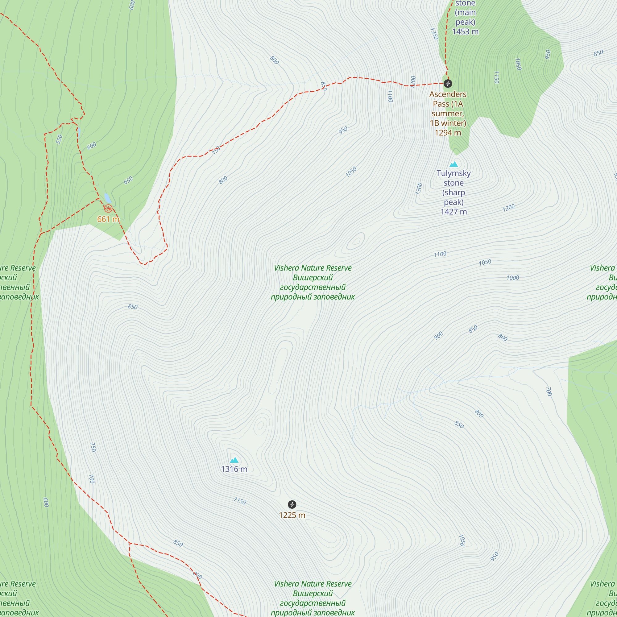 mountain hut "Northern Ural-Tulim" map