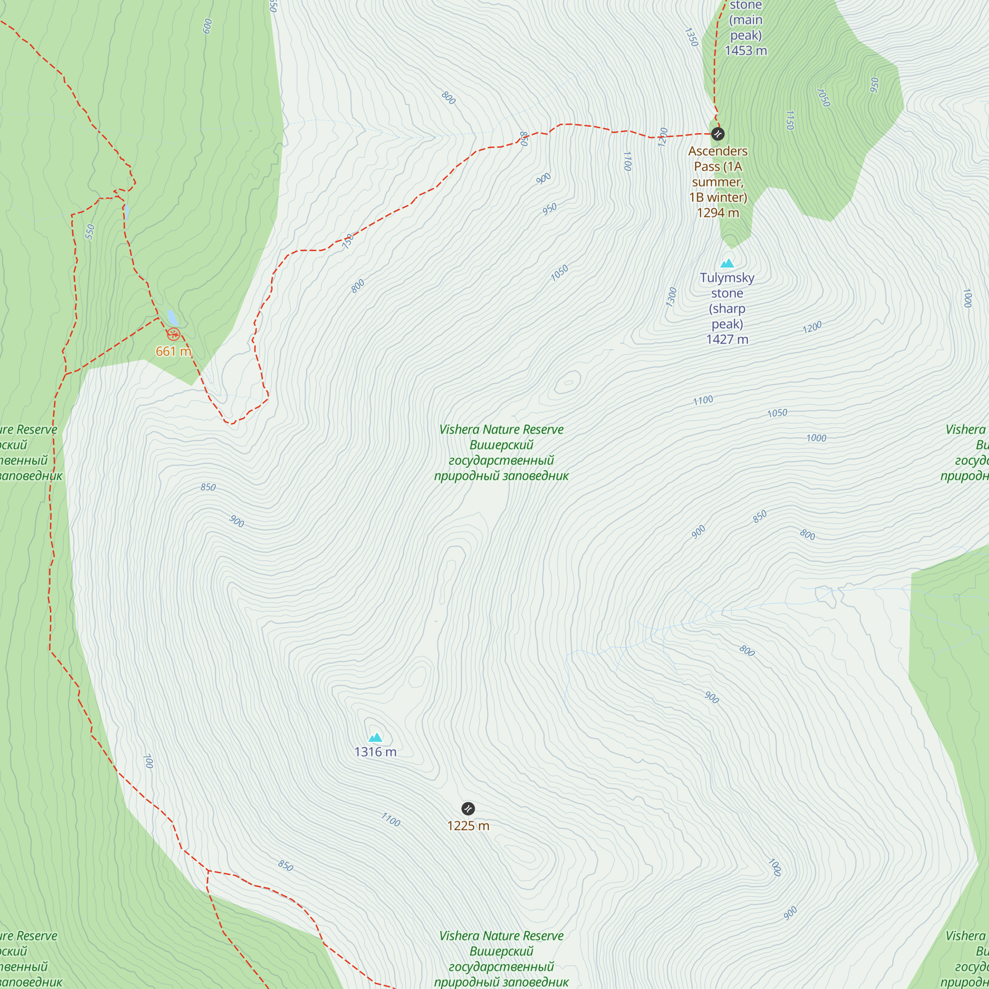 mountain hut "Northern Ural-Tulim" map