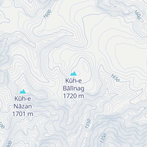 Map of Kūh-e Bālīnag