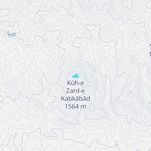 Map of Kūh-e Zard-e Kabkābād