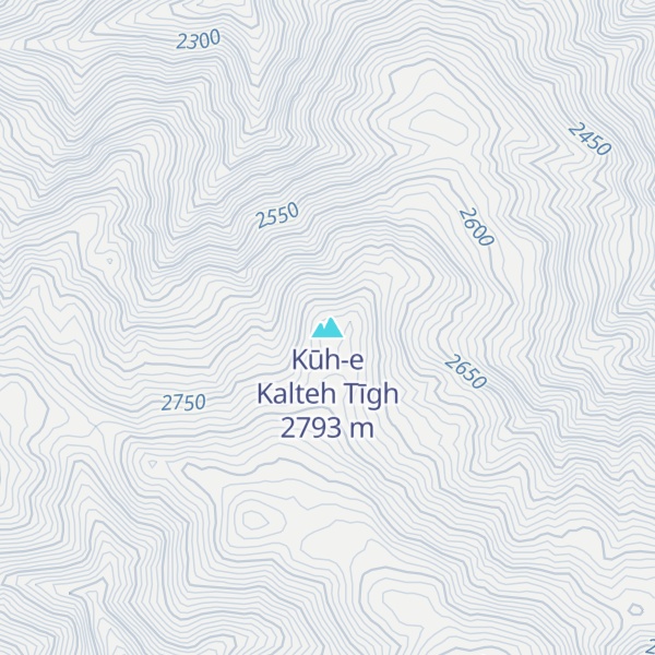 Map of Kūh-e Kalteh Tīgh