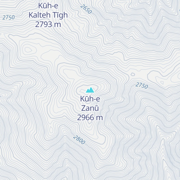 Map of Kūh-e Zanū