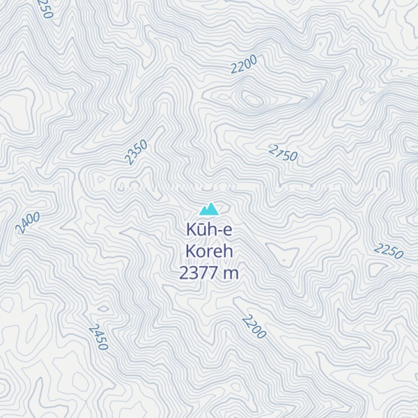 Map of Kūh-e Koreh