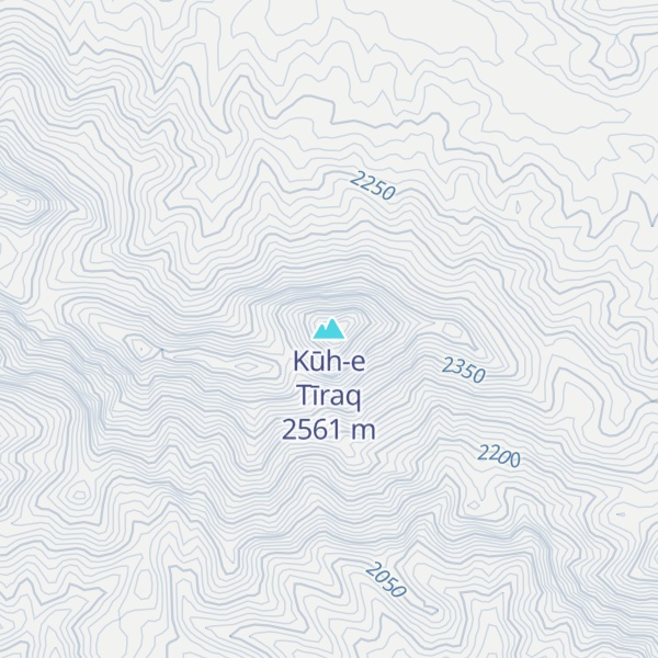 Map of Kūh-e Tīraq