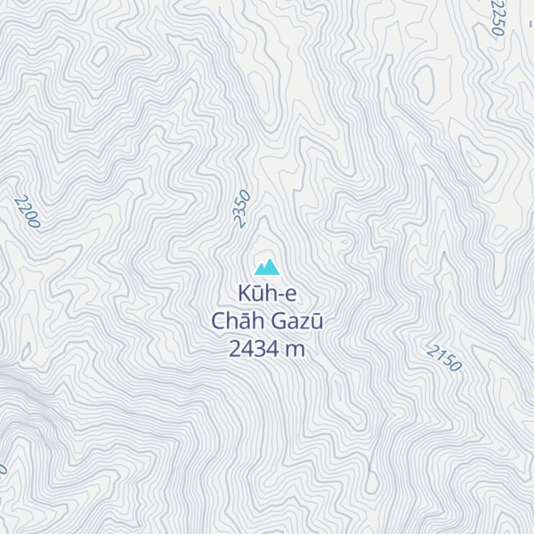 Map of Kūh-e Chāh Gazū