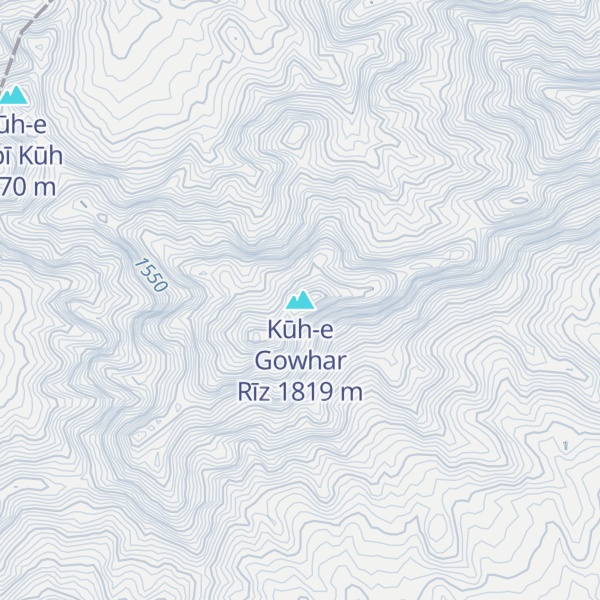 Map of Kūh-e Gowhar Rīz