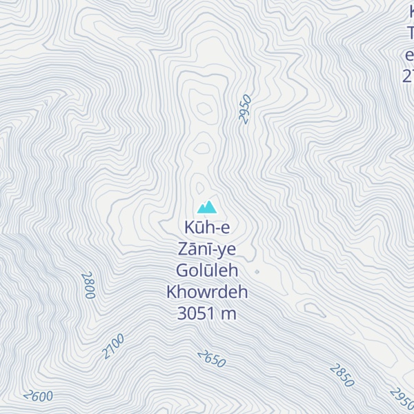 Map of Kūh-e Zānī-ye Golūleh Khowrdeh