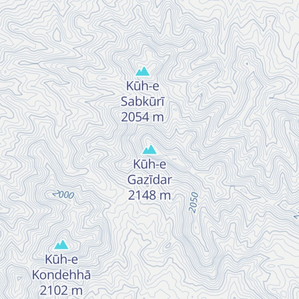 Map of Kūh-e Gazīdar