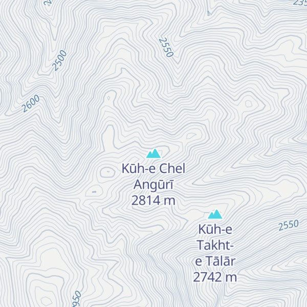 Map of Kūh-e Chel Angūrī