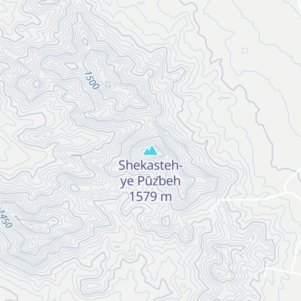 Map of Shekasteh-ye Pūz̄beh