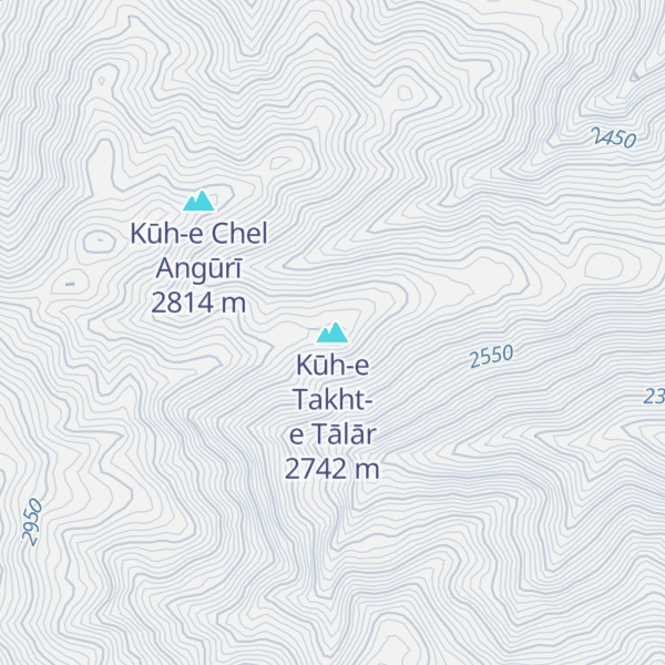 Map of Kūh-e Takht-e Tālār