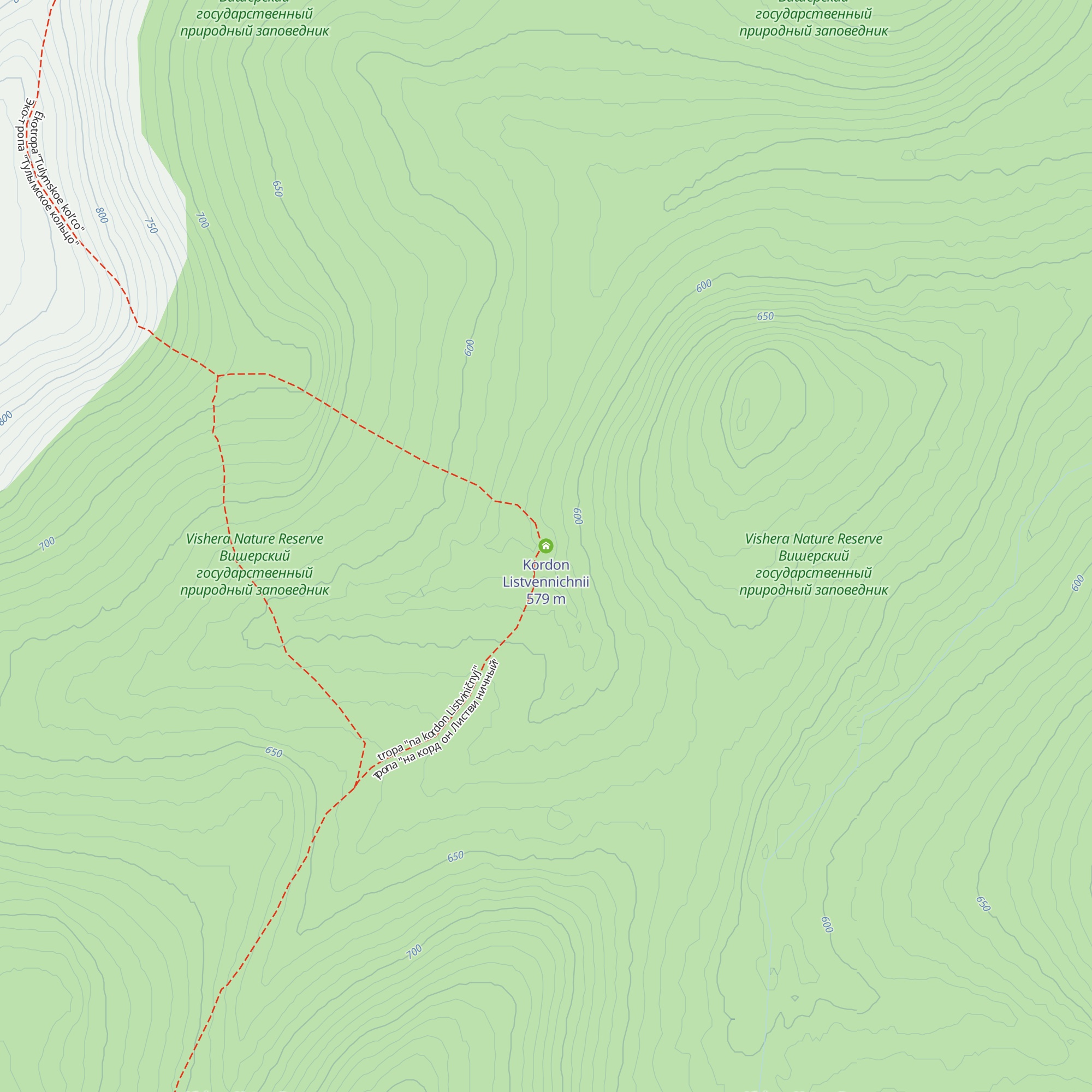 Kordon Listvennichnii map