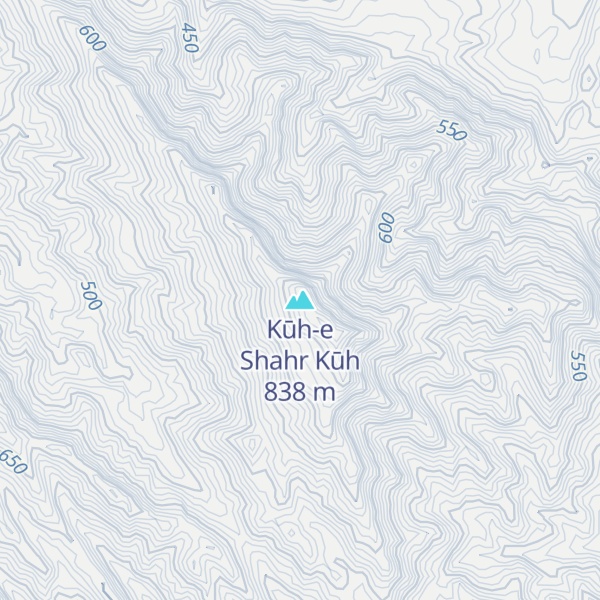 Map of Kūh-e Shahr Kūh