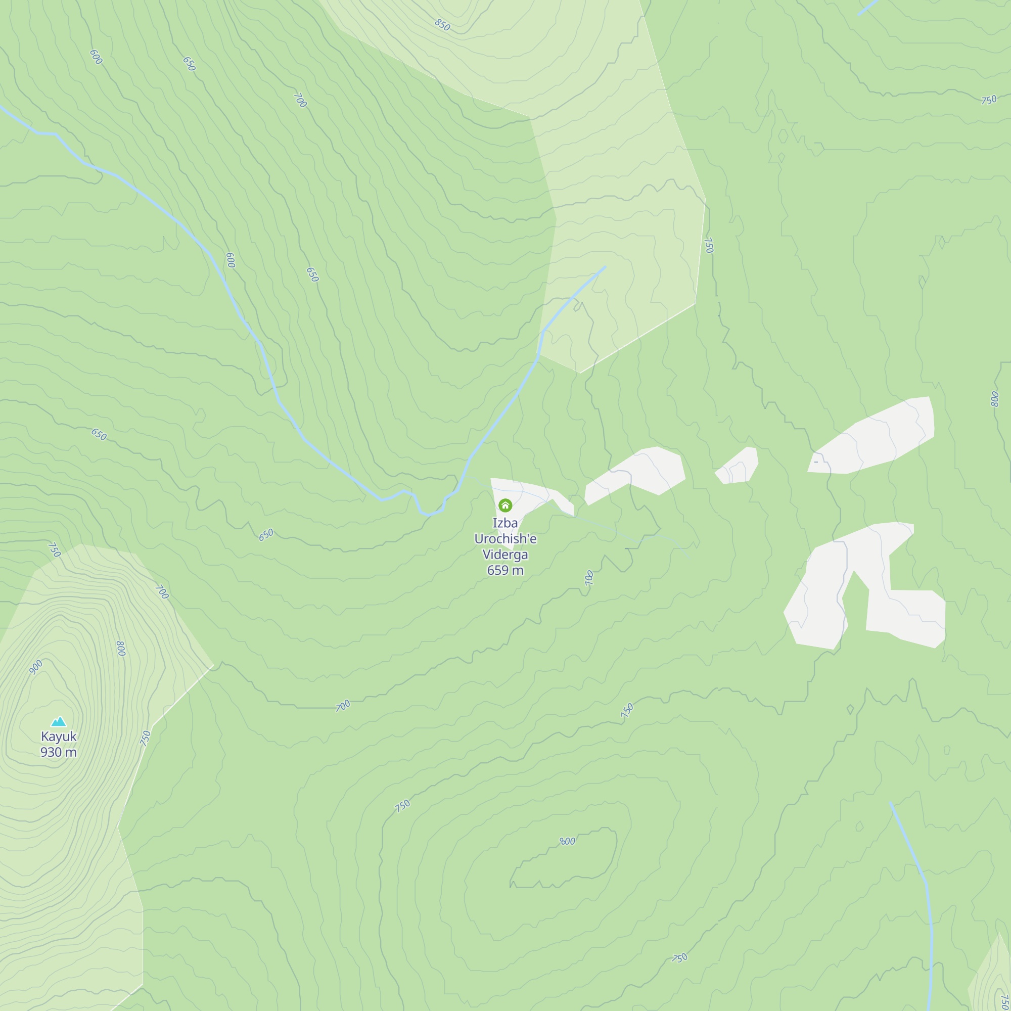 Izba Urochish'e Viderga map