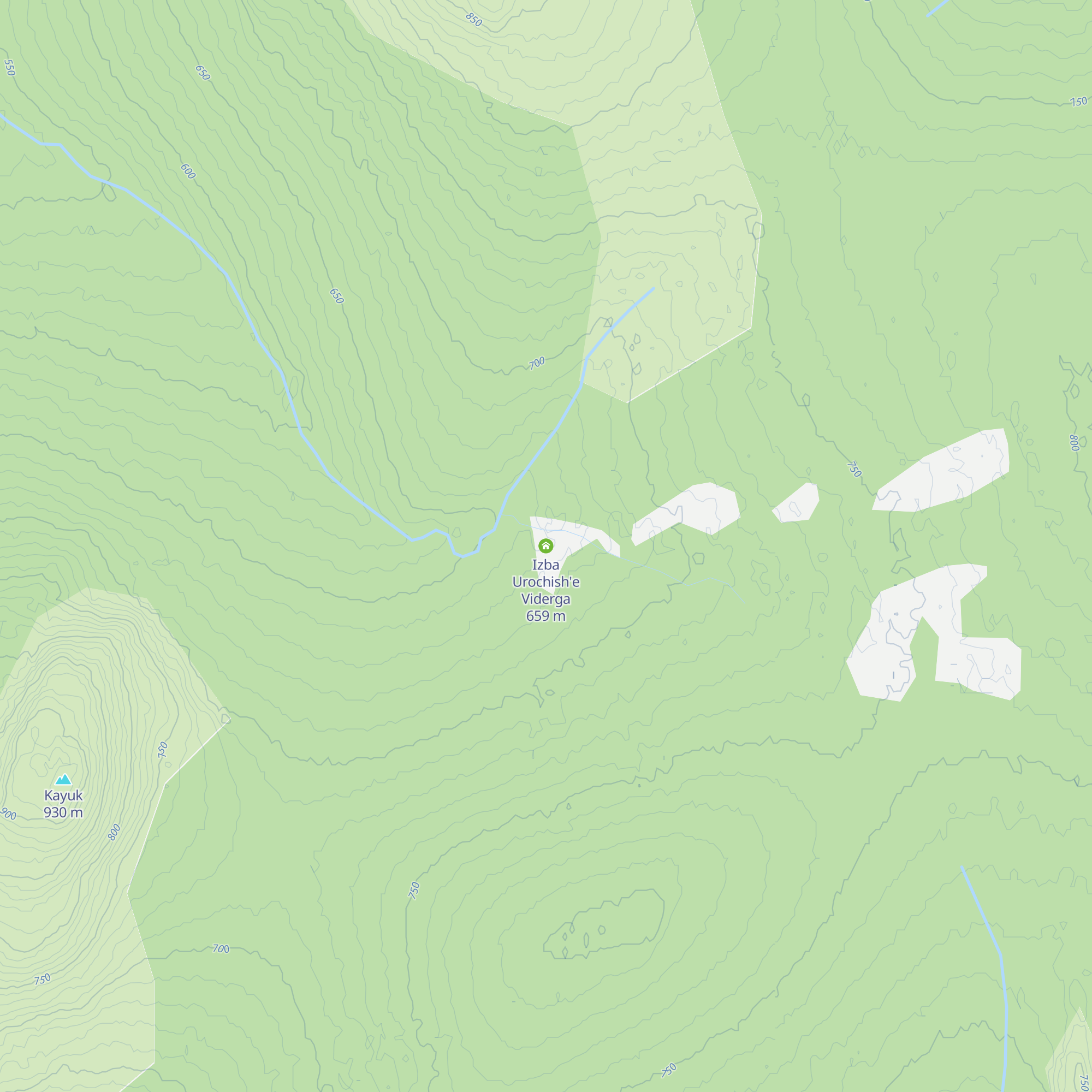 Izba Urochish'e Viderga map