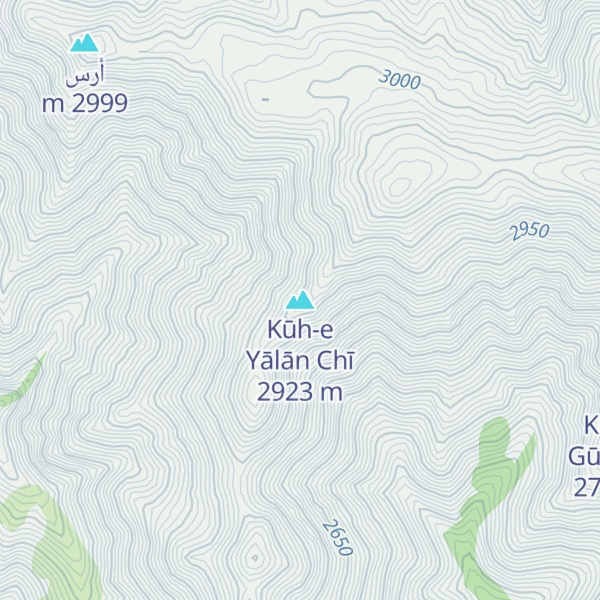 Map of Kūh-e Yālān Chī