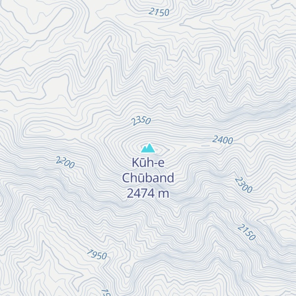 Map of Kūh-e Chūband
