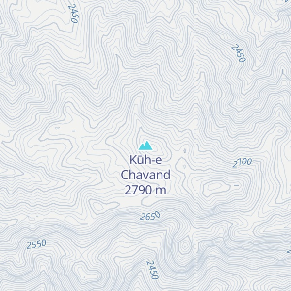 Map of Kūh-e Chavand