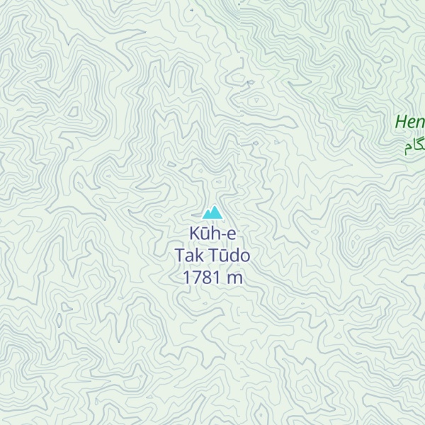 Map of Kūh-e Tak Tūdo