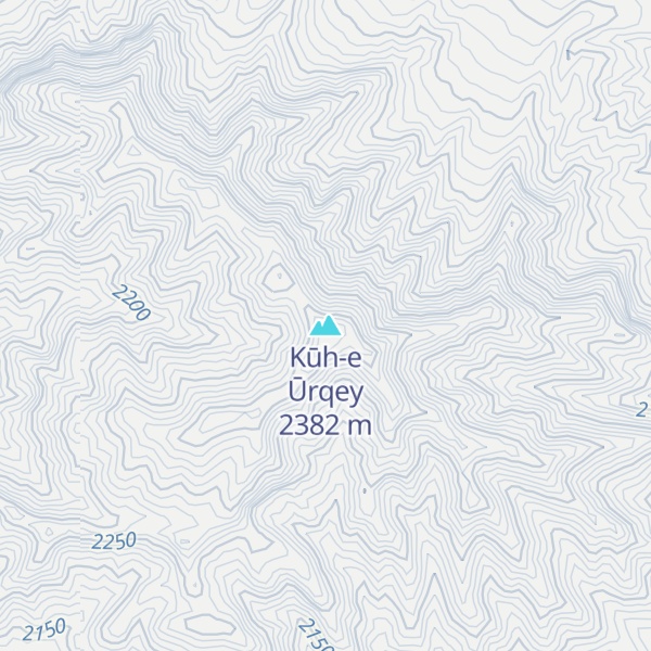 Map of Kūh-e Ūrqey