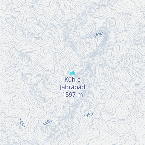 Map of Kūh-e Jabrābād