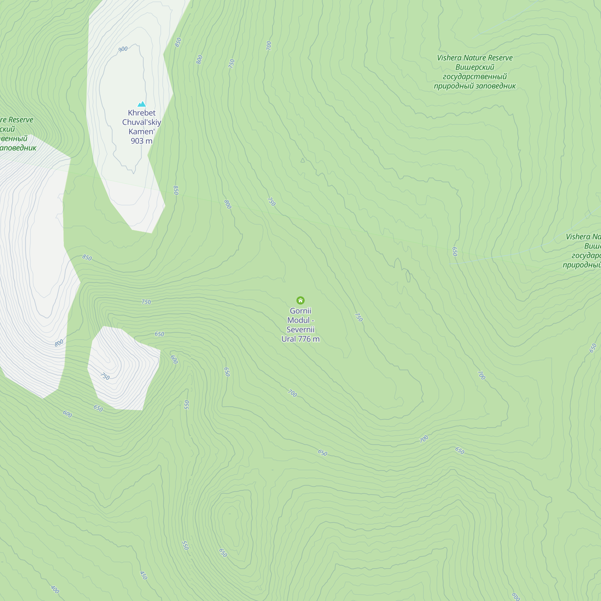 Gornii Modul "Severnii Ural - Chuval" map