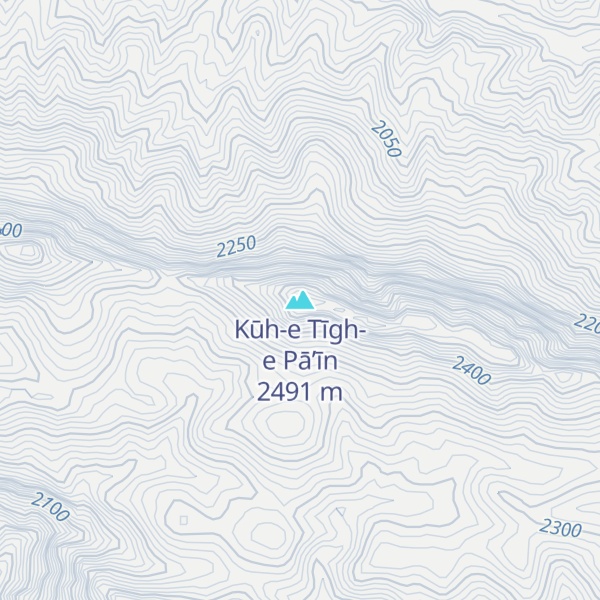 Map of Kūh-e Tīgh-e Pā’īn