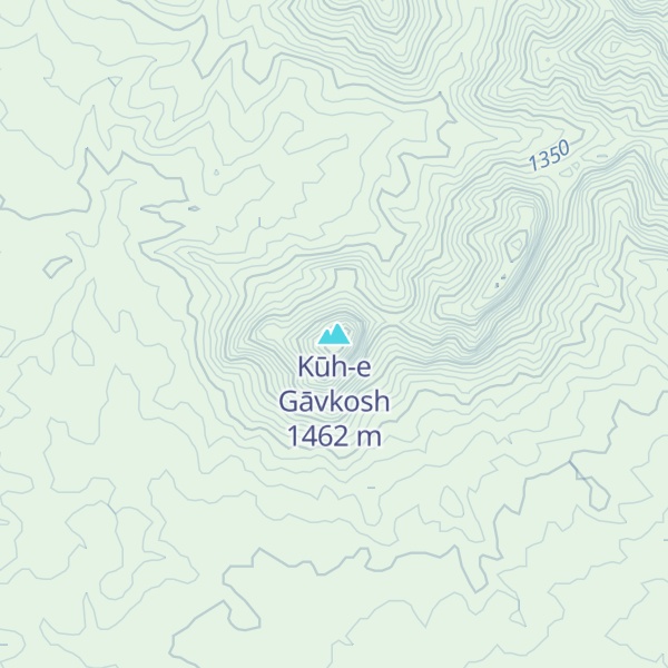 Map of Kūh-e Gāvkosh