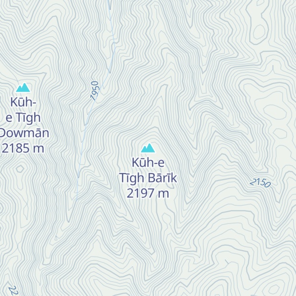 Map of Kūh-e Tīgh Bārīk