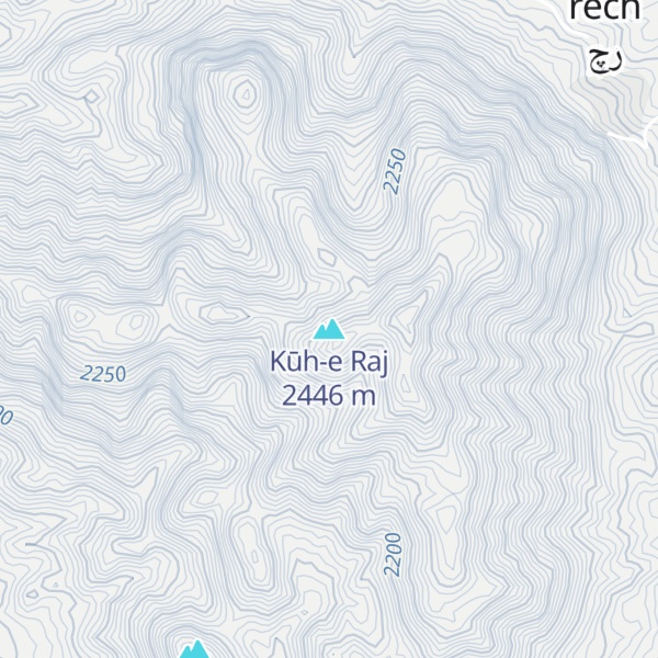 Map of Kūh-e Raj