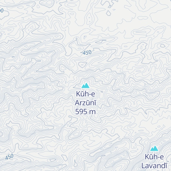 Map of Kūh-e Arzūnī