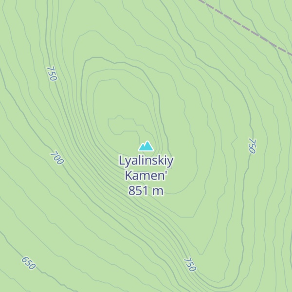 Map of Lyalinskiy Kamen'