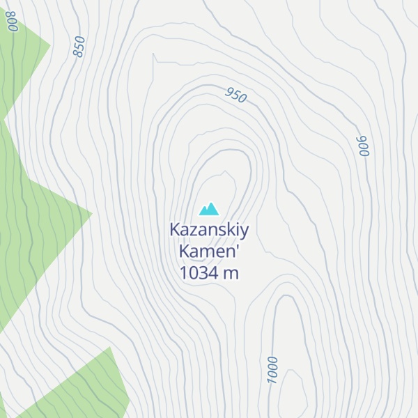 Map of Kazanskiy Kamen'