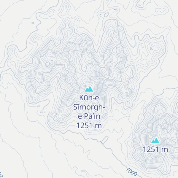 Map of Kūh-e Sīmorgh-e Pā’īn