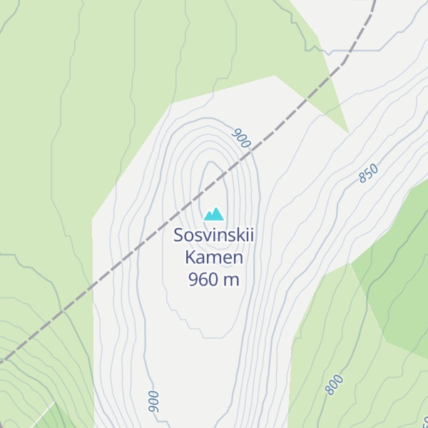 Map of Sosvinskii Kamen
