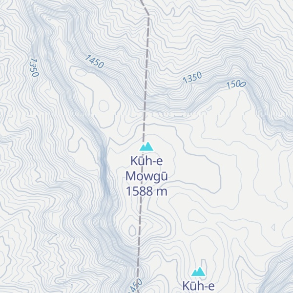 Map of Kūh-e Mowgū