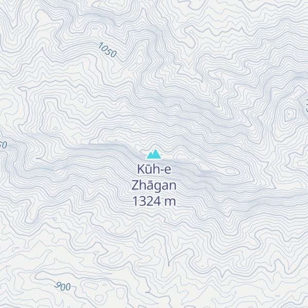 Map of Kūh-e Zhāgan