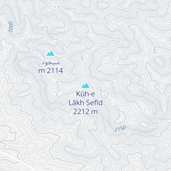 Map of Kūh-e Lākh Sefīd