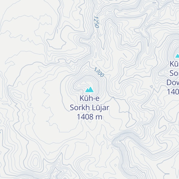 Map of Kūh-e Sorkh Lūjar