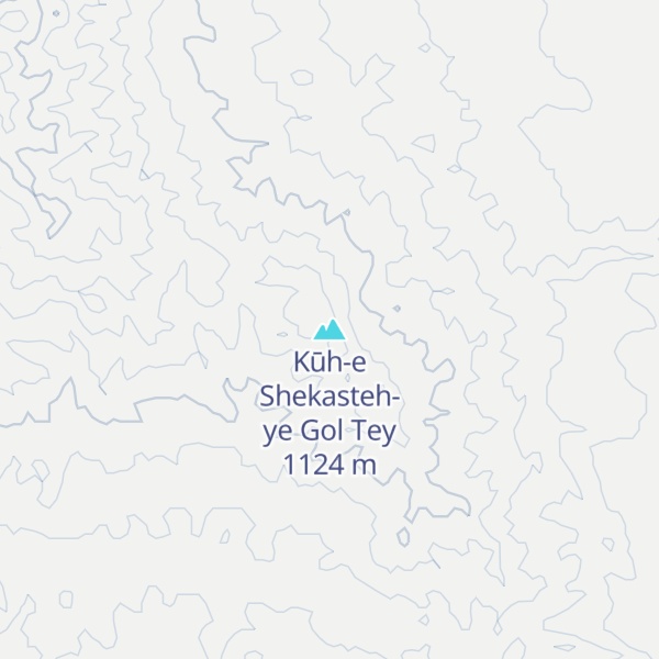 Map of Kūh-e Shekasteh-ye Gol Tey