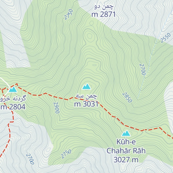 Map of چمن سه