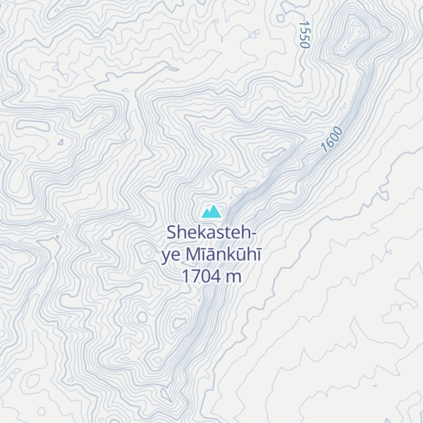 Map of Shekasteh-ye Mīānkūhī