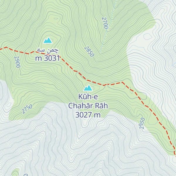 Map of Kūh-e Chahār Rāh