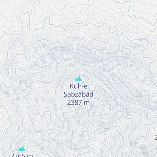 Map of Kūh-e Sabzābād